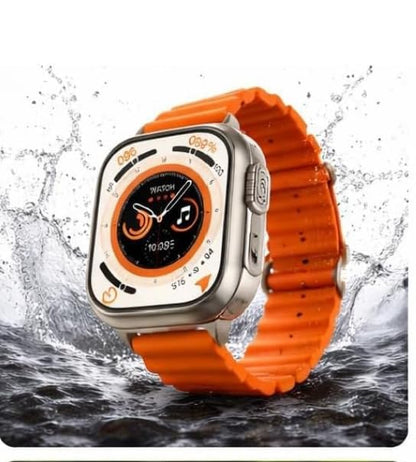 T800 Ultra Smart Watch with Orange Strap