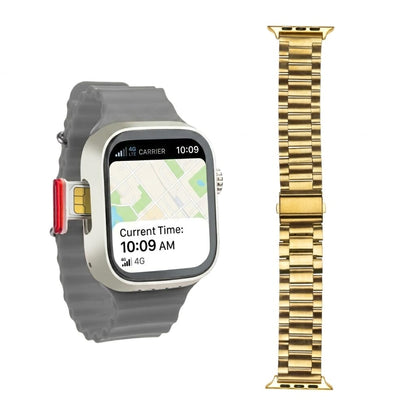 GS29 4G SIM Android Smart Watch,Store Working, Maps, YouTube, Sports Features, Volte Calling(4G SIM Supported) Extra Band (Orange and Black)