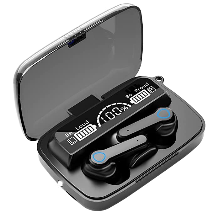 GKA M19 Wireless Earbuds Earphone Touch Headset Digital LED Display Headphone Microphone & Flashlight Deep Bass Immersive Stereo Sound Quality - Squl Tech 