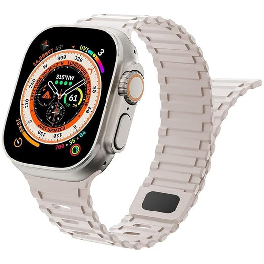 Series 9 Android Smartwatch with 1.61" Colour Display, Fitness Tracker, Grey Stainless Steel Strap