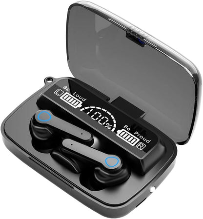 GKA M19 Wireless Earbuds Earphone Touch Headset Digital LED Display Headphone Microphone & Flashlight Deep Bass Immersive Stereo Sound Quality - Squl Tech 