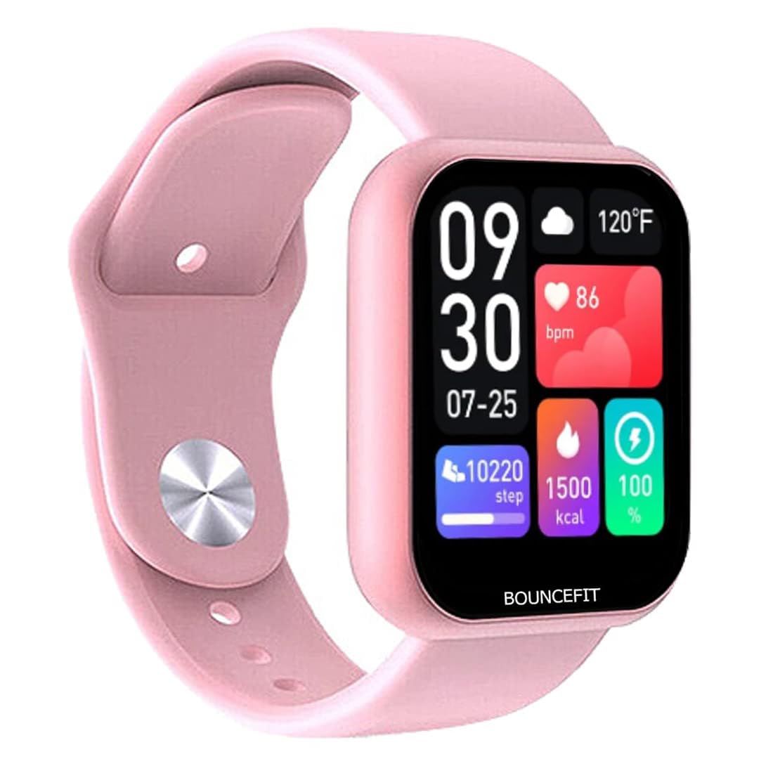 Bouncefit M I D116 Fitness Band Smart Watch for Men, Women, Boys, Girls, Kids – Single Touch Interface, Water Resistant, Workout Modes,Quick Charge Sports Smartwatch – Black I