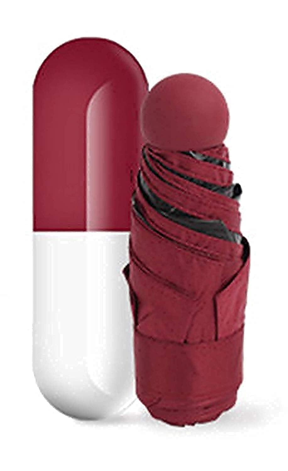 Gwalinath UV Protection tablet umbrella | capsule umbrella For Rain Windproof & Sun Protection Features, 4 Folding Compact Capsule Case For Men, Women, KidsSqul Tech