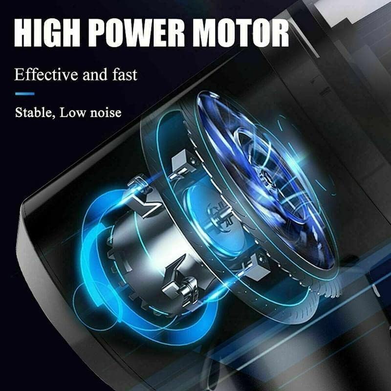IDELLA 3IN1 Portable Car Vacuum Cleaner with Blower | USB Rechargeable Wireless Handheld Car Vacuum Cleaner Traveling, Camping Reusable,Portable,Rechargeable (Vacuum with Blower)Squl Tech