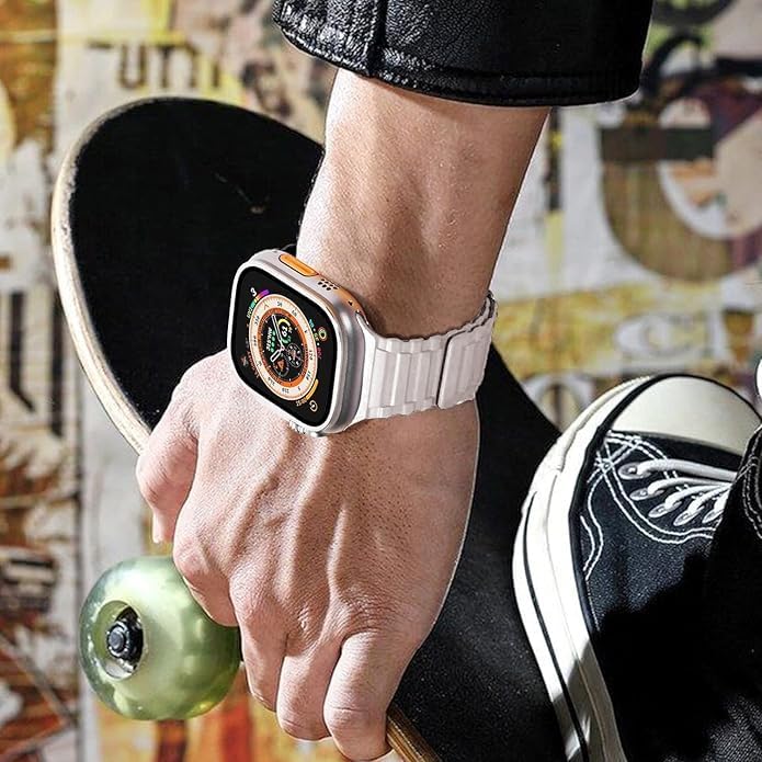 Series 9 Android Smartwatch with 1.61" Colour Display, Fitness Tracker, Grey Stainless Steel Strap