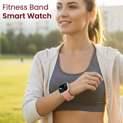 Bouncefit M I D116 Fitness Band Smart Watch for Men, Women, Boys, Girls, Kids – Single Touch Interface, Water Resistant, Workout Modes,Quick Charge Sports Smartwatch – Black I