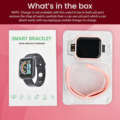 Bouncefit M I D116 Fitness Band Smart Watch for Men, Women, Boys, Girls, Kids – Single Touch Interface, Water Resistant, Workout Modes,Quick Charge Sports Smartwatch – Black I