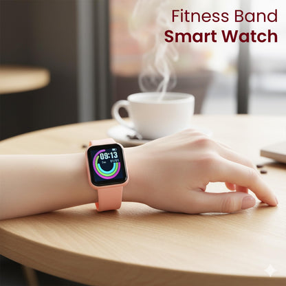 Bouncefit M I D116 Fitness Band Smart Watch for Men, Women, Boys, Girls, Kids – Single Touch Interface, Water Resistant, Workout Modes,Quick Charge Sports Smartwatch – Black I