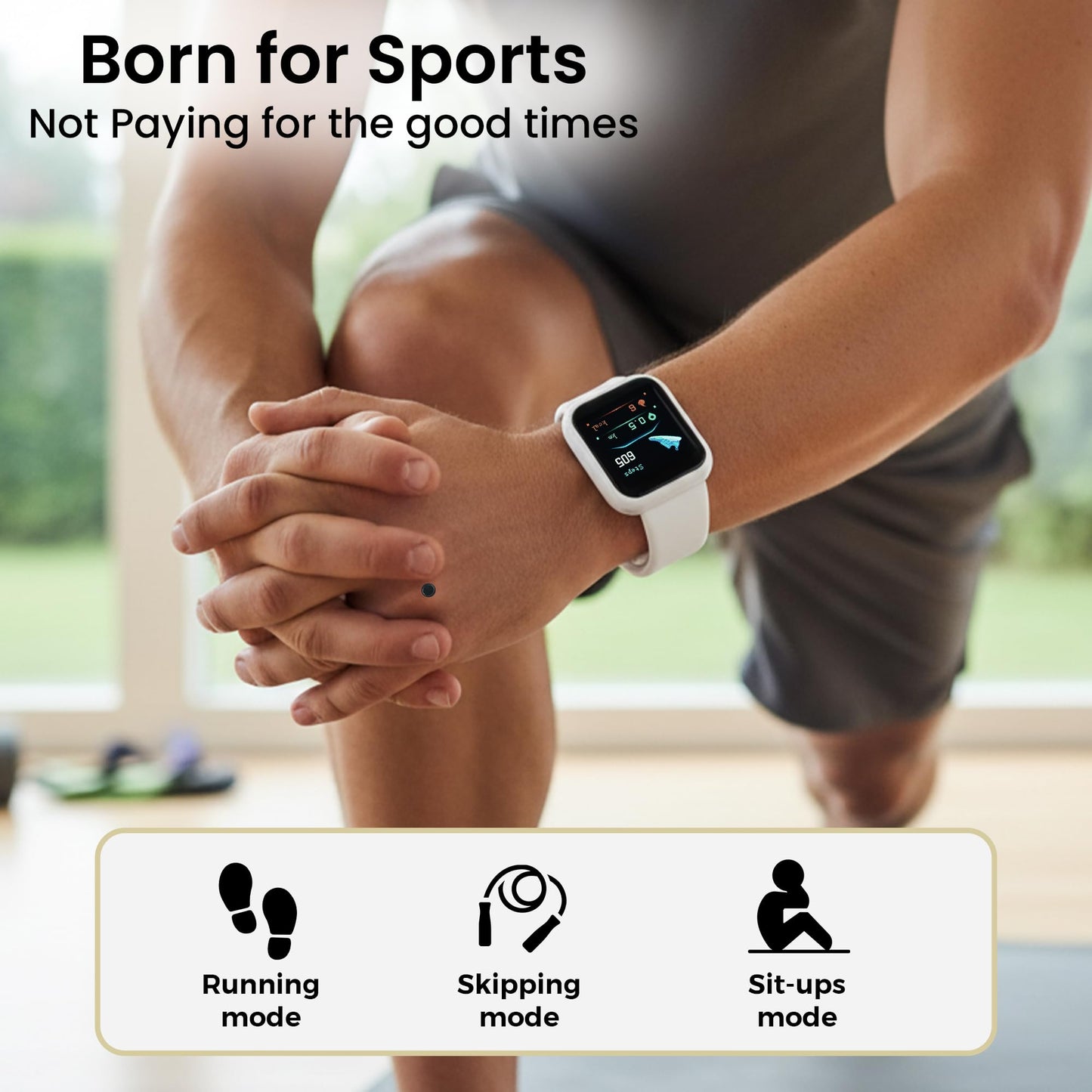 Bouncefit M I D116 Fitness Band Smart Watch for Men, Women, Boys, Girls, Kids – Single Touch Interface, Water Resistant, Workout Modes,Quick Charge Sports Smartwatch – Black I