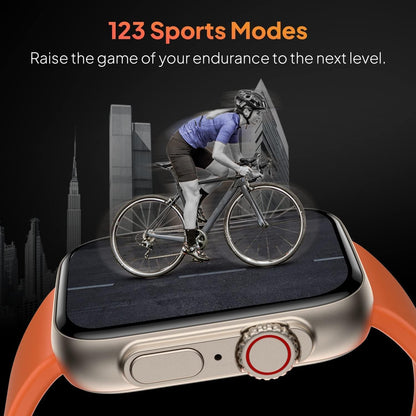 SQUL T800 Ultra Smart Watch 1.99" Series 8 HD Display - Campatible for Apple & Android -Bluetooth Call, Fitness Tracker, Voice Assistance (Orange) - Squl Tech 