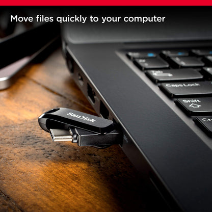 SanDisk Ultra Dual Drive Go usb3.0 Type C Pendrive for Mobile (Black, 64 GB, 5Y - SDDDC3-064G-I35) - Squl Tech 