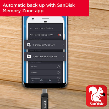 SanDisk Ultra Dual Drive Go usb3.0 Type C Pendrive for Mobile (Black, 64 GB, 5Y - SDDDC3-064G-I35) - Squl Tech 